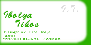 ibolya tikos business card